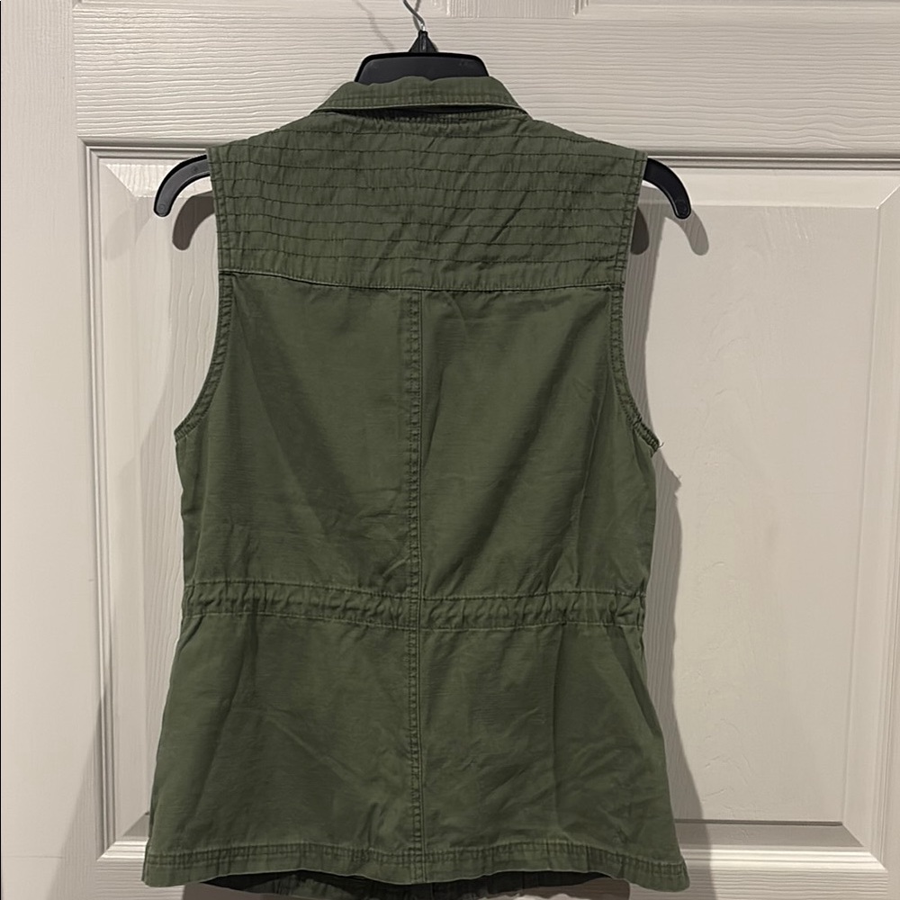 Merona Olive Green Zip-Front Utility Vest - Picture 5 of 8